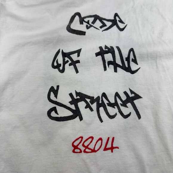 Vintage Alstyle Shirt Men L White Code of‎ the Street 8804 Lupe 11 Graffiti Tee - Picture 3 of 10